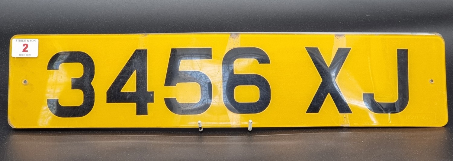 Vehicle Registration '3456 XJ', suitable for Jaguar, on V778 Retention ...
