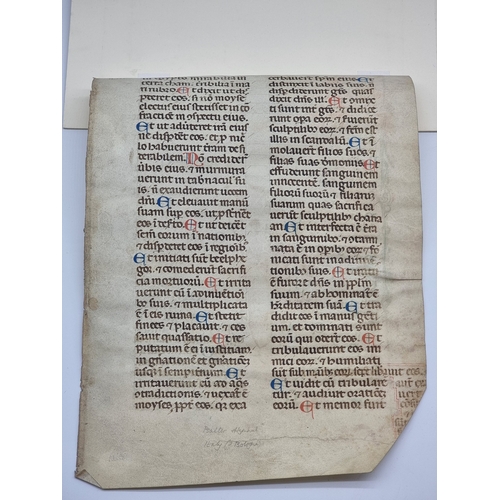 25 - BOLOGNESE SCRIBE:&nbsp;single leaf on vellum from a liturgical psalter, Bologna, early 14th century:... 
