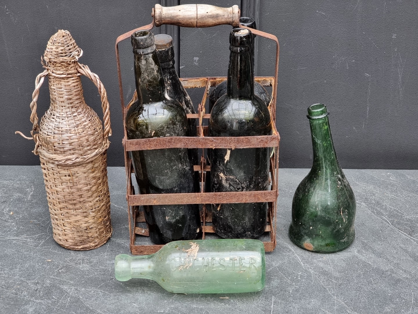 A small collection of old bottles, to include: an Arthur Purchase ...
