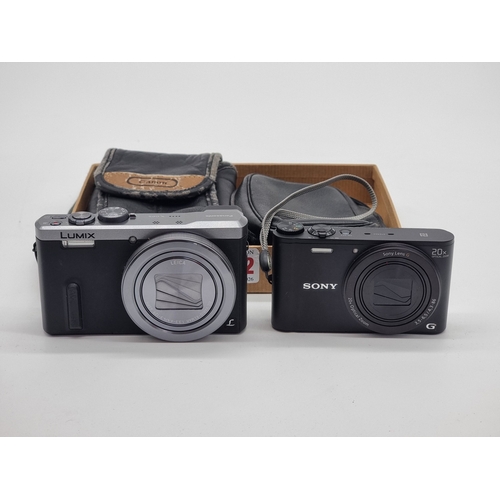 1262 - Cameras: a Panasonic Lumix DMC-TZ60; together with a Sony Cyber-Shot DSC-WX350, each in associated c... 