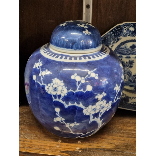 1364 - A collection of Chinese blue & white, 18th century and later; together with a Japanese Imari sle... 