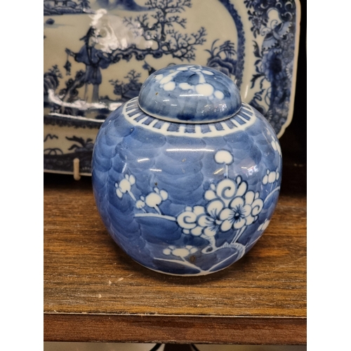 1364 - A collection of Chinese blue & white, 18th century and later; together with a Japanese Imari sle... 