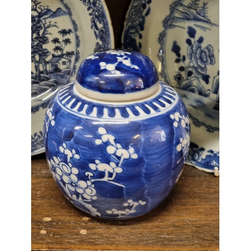 1364 - A collection of Chinese blue & white, 18th century and later; together with a Japanese Imari sle... 