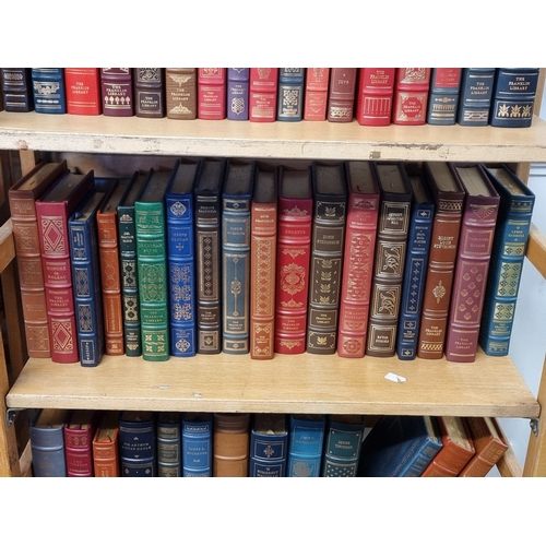 1395 - Books:&nbsp;one hundred Franklin Library limited edition leather bound publications, ninety nine wit... 