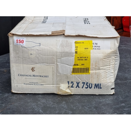 150 - A case of twelve 75cl bottles of Chassagne-Montrachet, Dom. Fontaine-Gagnard, 2007, in oc.... 