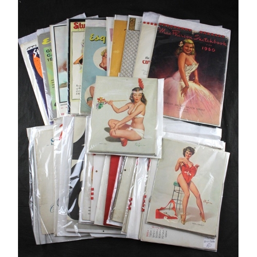 36 - PIN UP CALENDARS: a group of 24, mostly 1950s period, to include examples issued by Esquire: Studio ... 