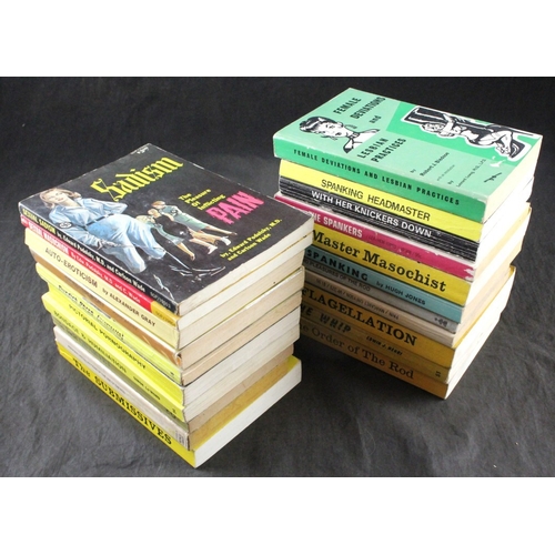 58 - EROTIC PAPERBACKS: a group of 21 examples, British and American publications mostly 1970s, generally... 