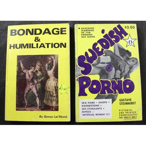 58 - EROTIC PAPERBACKS: a group of 21 examples, British and American publications mostly 1970s, generally... 