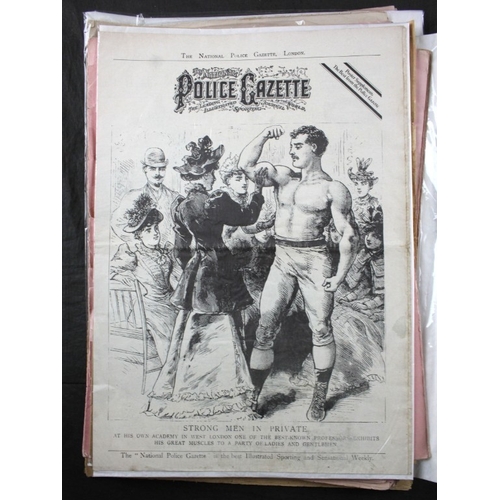 59 - POLICE GAZETTE: a group of 15 issues, 1890-1920s, printed wrappers, mixed condition: together with 7... 