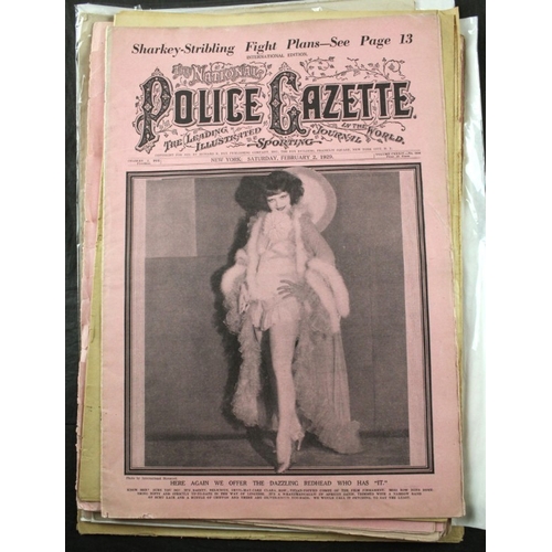 59 - POLICE GAZETTE: a group of 15 issues, 1890-1920s, printed wrappers, mixed condition: together with 7... 