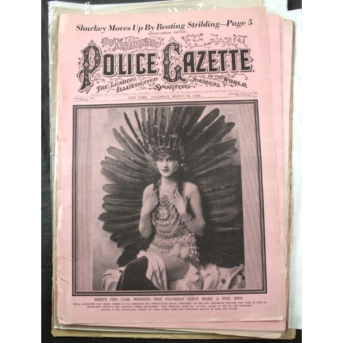 59 - POLICE GAZETTE: a group of 15 issues, 1890-1920s, printed wrappers, mixed condition: together with 7... 