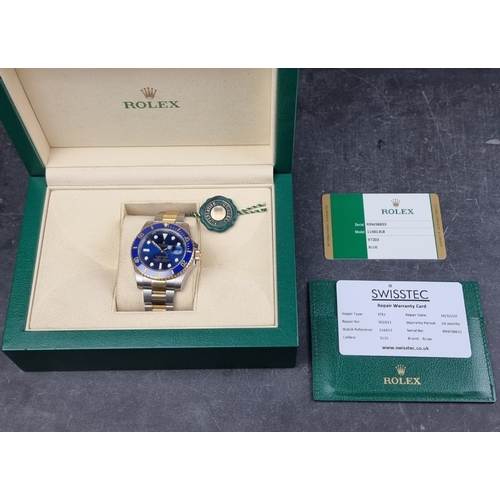 302 - A circa 2015 Rolex 'Submariner Date Bluesy' Oyster steel and yellow metal automatic wristwatch, 40mm... 