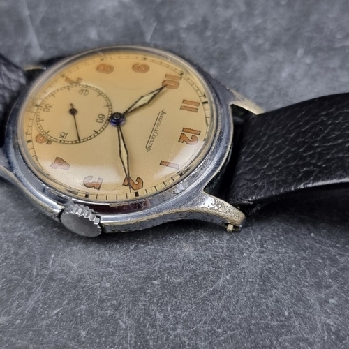 327 - A 1940s field style Jaeger-LeCoultre chromium plated manual wind wristwatch, 33mm, Ref. 556482, Cal.... 