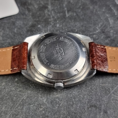 350 - A rare 1970s Technos 'Executive Perpetual Calendar' stainless steel automatic wristwatch, 35mm, Ref.... 