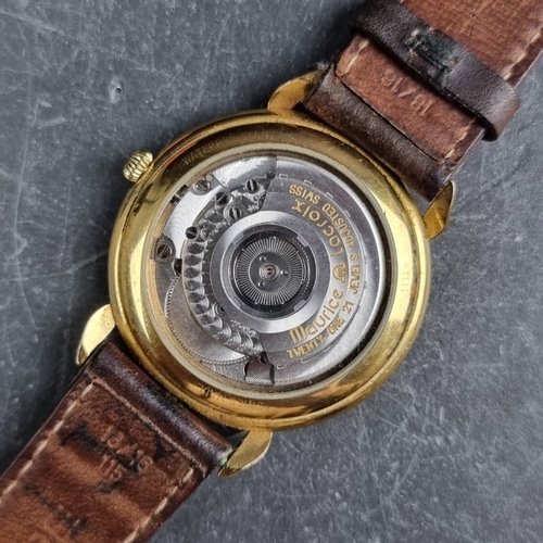 353 - A late 1990s Maurice Lacroix gold plated automatic wristwatch, 35mm, Ref. 11114, on replacement brow... 