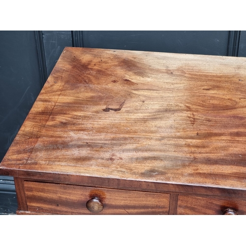 1004 - A 19th century mahogany pedestal desk, 122cm wide.