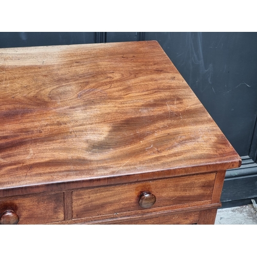 1004 - A 19th century mahogany pedestal desk, 122cm wide.