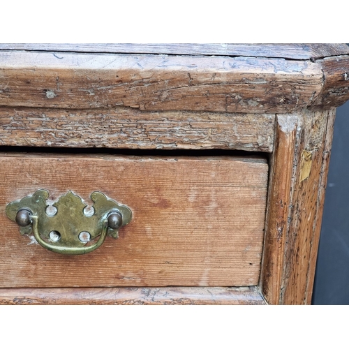 1014 - An unusual antique pine chest of drawers, 80cm wide.