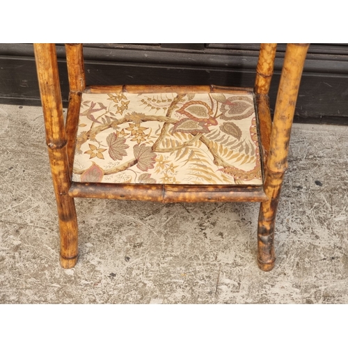 1026 - A Victorian bamboo occasional table, 72.5cm high x 53cm wide.
