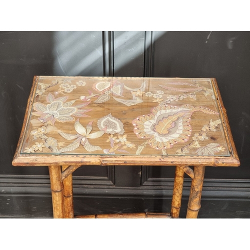 1026 - A Victorian bamboo occasional table, 72.5cm high x 53cm wide.