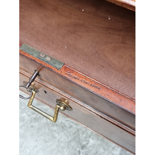 1085 - An unusual 19th century mahogany breakfront side cabinet, the top drawer stamped ‘Gillows. Lancaster... 