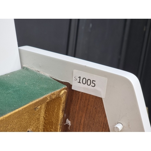 1098 - A small Kemble upright piano, 113.5cm wide; together with a matching stool. (2)