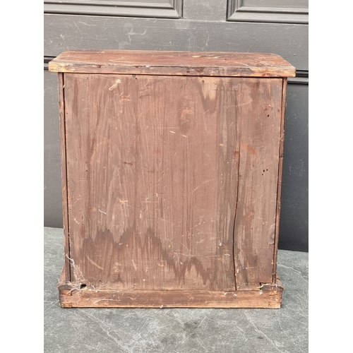 1136 - Miniature Furniture: a Victorian mahogany four drawer chest, 44cm high x 41cm wide x 24cm deep.... 