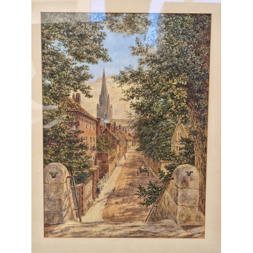 1212 - English School, late 19th Century, 'Tower Street, Chichester', watercolour, 36 x 26cm; together with... 