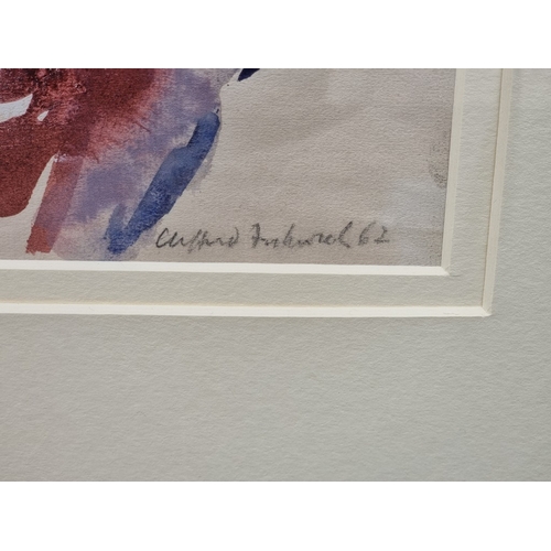 1219 - Clifford Fishwick, study of a seated female, signed and dated '62, watercolour, 30 x 23cm.... 