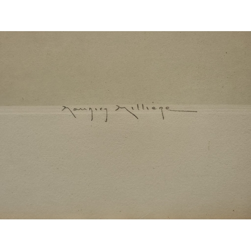 1223 - Maurice Milliere, 'La Cueillette', colour engraving, signed and numbered 221, blindstamped, pl.43 x ... 