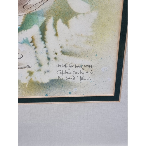 1224 - Keith Michell, 'Sketch For Book Cover - Captain Beaky and His Band, Vol.I', signed and inscribed, wa... 