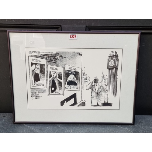 1227 - Jim Borgman (Cartoonist), 'Hysteria, Panic, Paralysis', signed and dated 2005, pen, ink and gouache,... 