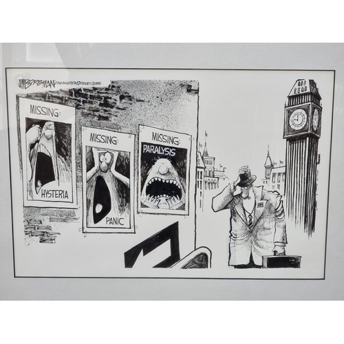 1227 - Jim Borgman (Cartoonist), 'Hysteria, Panic, Paralysis', signed and dated 2005, pen, ink and gouache,... 