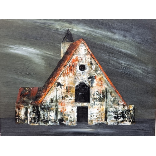 1232 - Margaret Norton, &lsquo;Warblington Church&rsquo;, monogrammed, further inscribed and dated 1963 ver... 