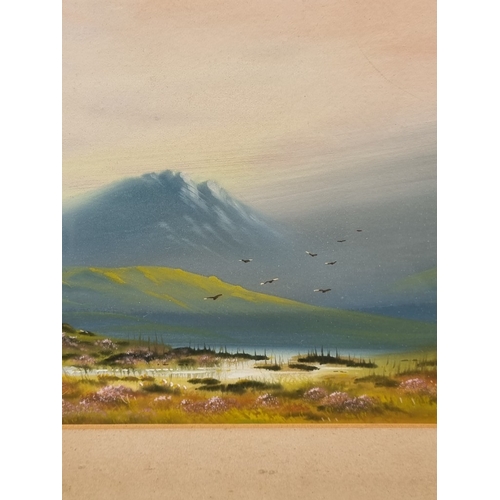 1237 - Frank Holme, moorland scenes, a pair, each signed, gouache, 24 x 36cm. (2)