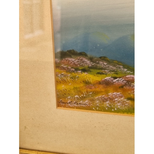 1237 - Frank Holme, moorland scenes, a pair, each signed, gouache, 24 x 36cm. (2)
