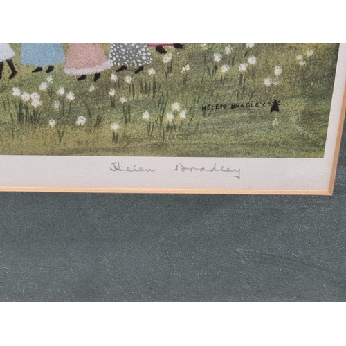 1245 - Helen Bradley, 'April', signed in pencil, blindstamped, colour print, I.37.5 x 55.5cm.... 