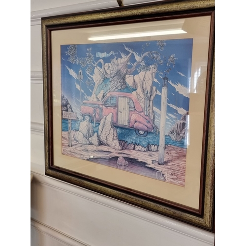 1251 - Gary Patterson, 'Long Shot'; 'Breaking Par', a pair of novelty golfing prints, each gilt signed, 60 ... 