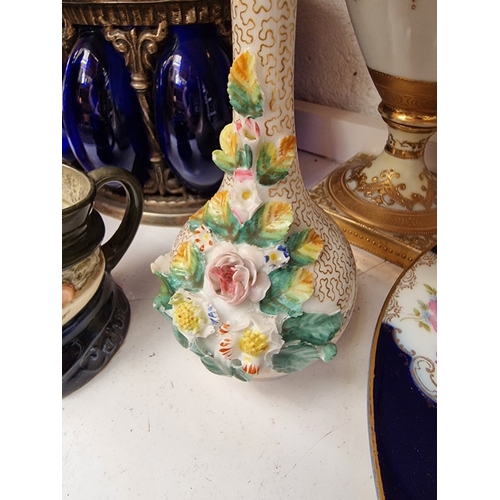 1284 - A mixed group of English and Continental ceramics, largest 28.5cm high. (9)