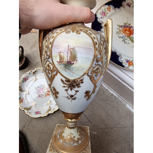 1284 - A mixed group of English and Continental ceramics, largest 28.5cm high. (9)