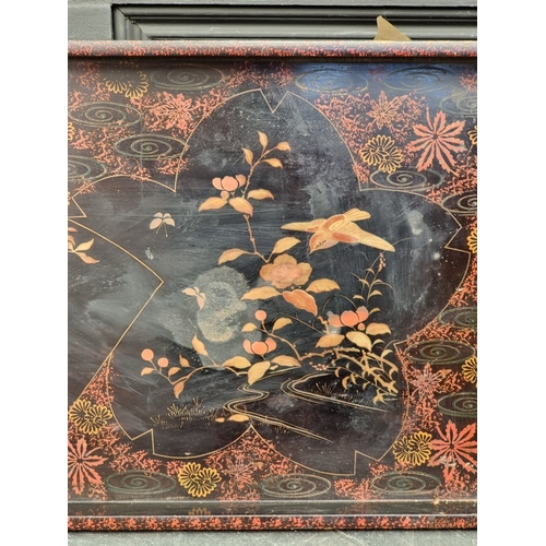 1297 - A large Japanese lacquer tray, 72cm wide.