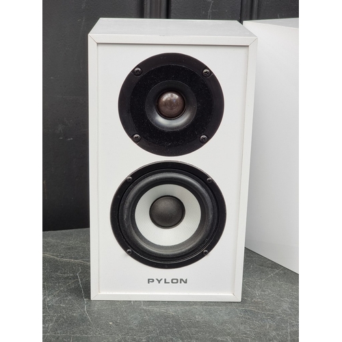 1324 - Hi-Fi: a pair of Pylon Audio 'Pearl Sat' passive bookshelf speakers.