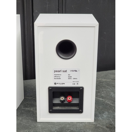 1324 - Hi-Fi: a pair of Pylon Audio 'Pearl Sat' passive bookshelf speakers.