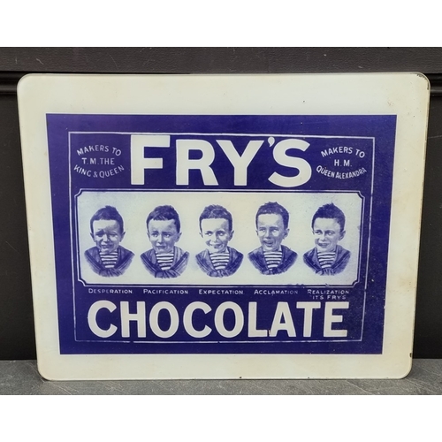 1337 - Advertising: a reproduction Fry's glass panel, 40.5 x 50.5cm.