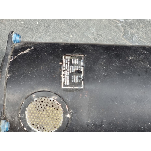 1338 - A vintage brass microscope; together with an artificial Horizon Mk.3C; and another cased instrument.... 