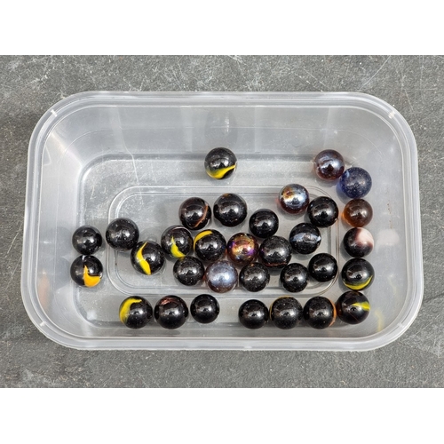 1345 - A small group of treen and similar, to include a small solitaire board, 16.5cm wide; and a bone moun... 