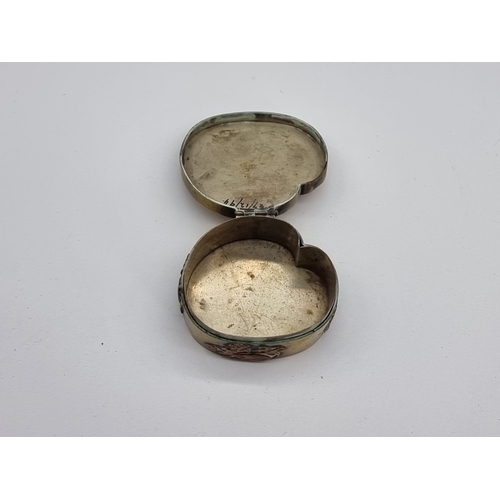 1379 - A mixed group of works of art, to include two Chinese brass boxes; and a tortoiseshell lorgnette. (1... 