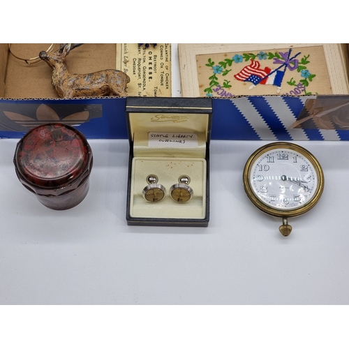 1383 - A mixed lot, to include a small silver mounted photograph frame.&nbsp;