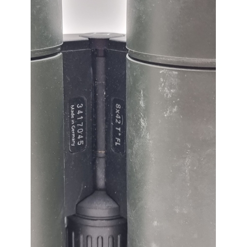1396 - A pair of Zeiss Victory FL 8x42 binoculars, with lens caps and soft bag.