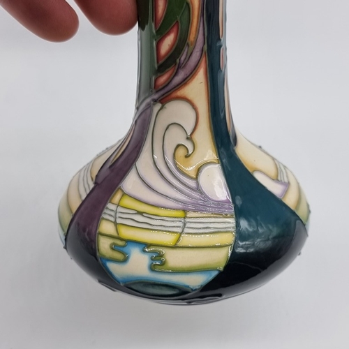 1464 - A Moorcroft 'New Dawn' pattern bottle vase, 20.5cm high, boxed.